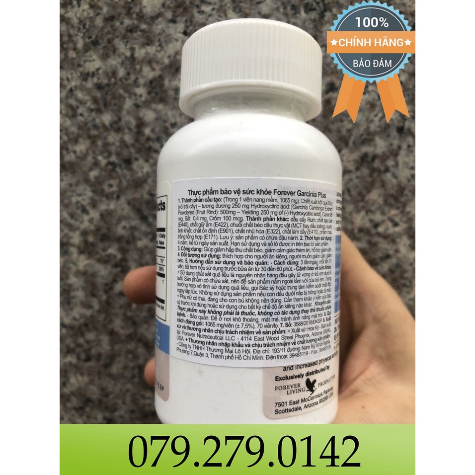 Forever Garcinia Plus 071FLP Viên Giảm Cân Hiệu Quả