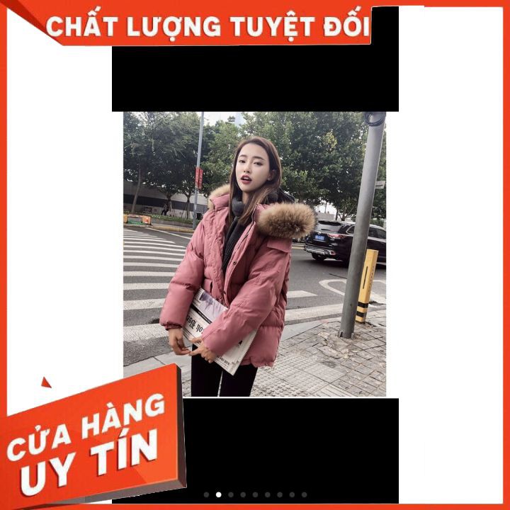 Áo phao nữ, có mũ lông siêu nhẹ, áo khoác phao chống thấm nước giữ ấm cao cấp, có quà tặng đi cùng