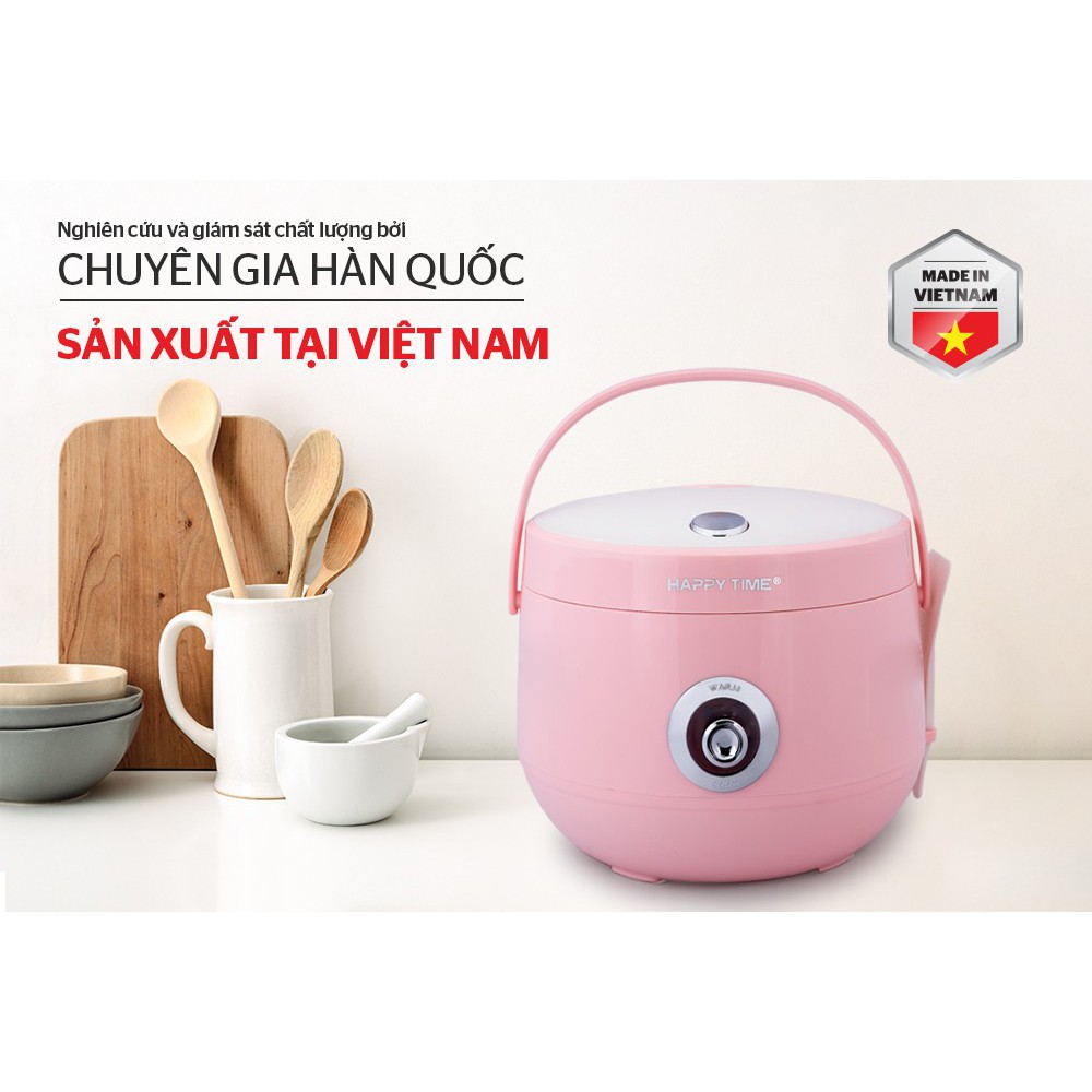 Nồi Cơm Điện SUNHOUSE HAPPY TIME 2 Dung Tích (1.2L và 1.8L) Tặng Kèm Giá Hấp