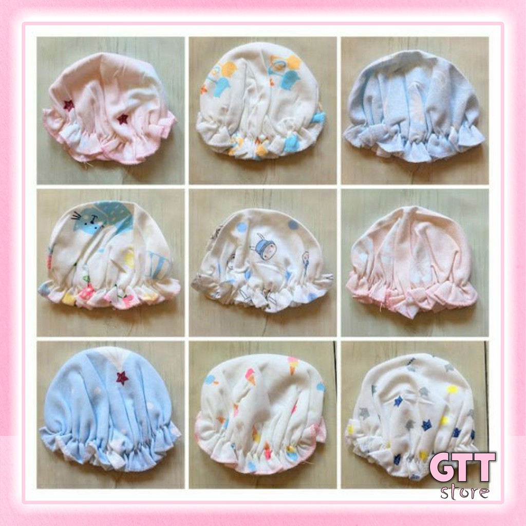 Mũ nón bèo thun cotton mềm mại cho bé sơ sinh MU06