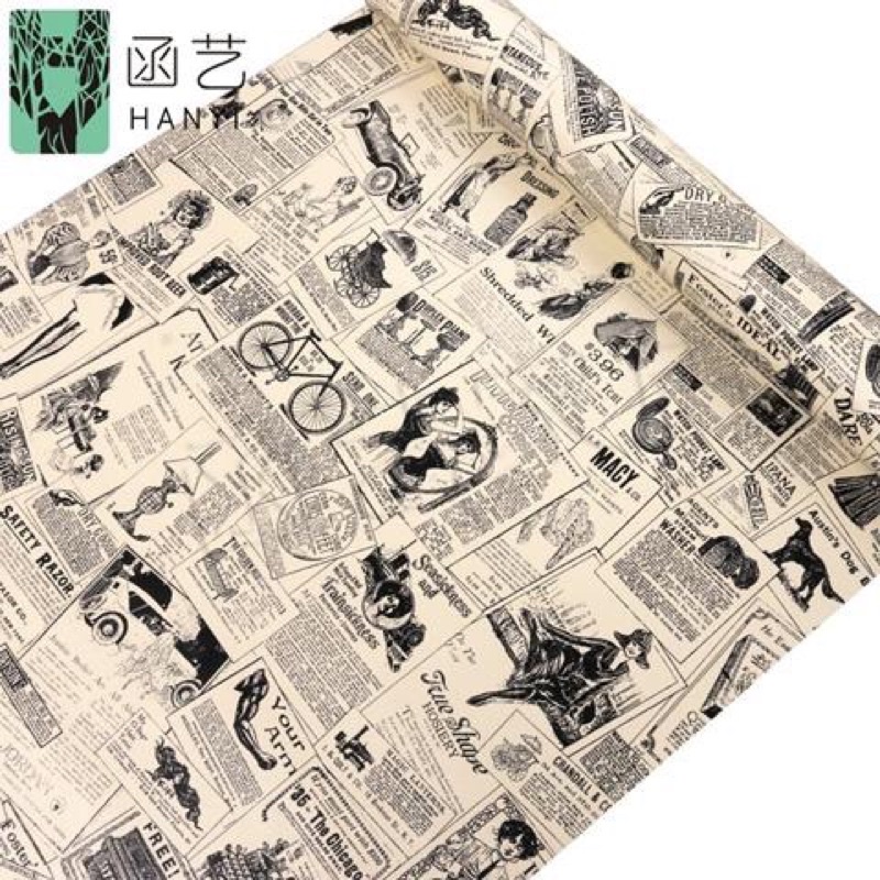 Giấy dán tường❤️FREESHIP❤️giấy dán tường giả báo dài 10 mét rộng 45cm- decal dán tường giấy báo có sẵn keo | BigBuy360 - bigbuy360.vn