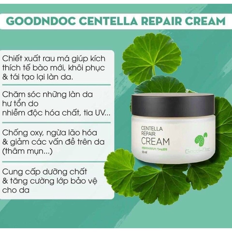 Kem Dưỡng Rau Má GoodnDoc Centella Repair Cream 50ml