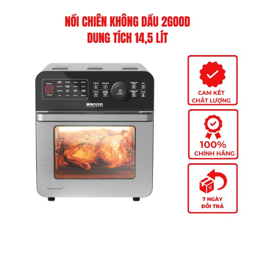 Nồi Chiên Không Dầu 2GOOD Vortex S-20, Lõi Inox 304BA bóng (14.5L) - Bảo Hành Chính hãng, lỗi 1 đổi 1