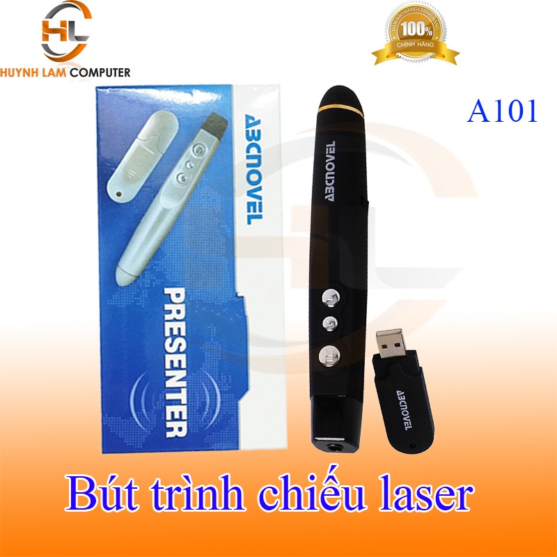 Bút trình chiếu Slide Laser không dây Wireless ABCNOVEL A101 (màu đen)