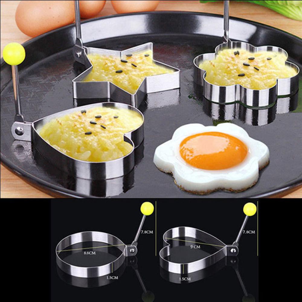 CONOPERY Khuôn inox chiên trứng với 5 họa tiết tùy chọn