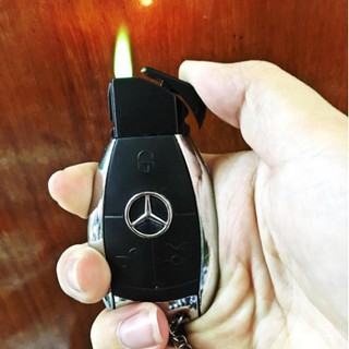 [Bật Lửa Khè] Bật Lửa Gas Hình Móc Khóa Mercedes