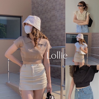 Áo len tăm trơn cổ polo ap499 lollie studio