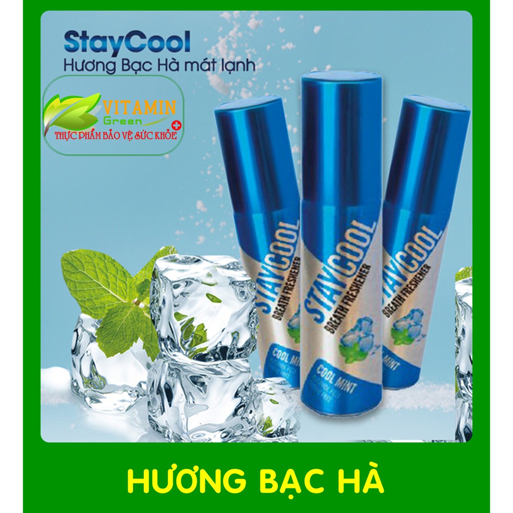 XỊT THƠM MIỆNG TỨC THÌ STAYCOOL (ĐỦ VỊ) | NHẬP KHẨU CHÍNH HÃNG ANH QUỐC