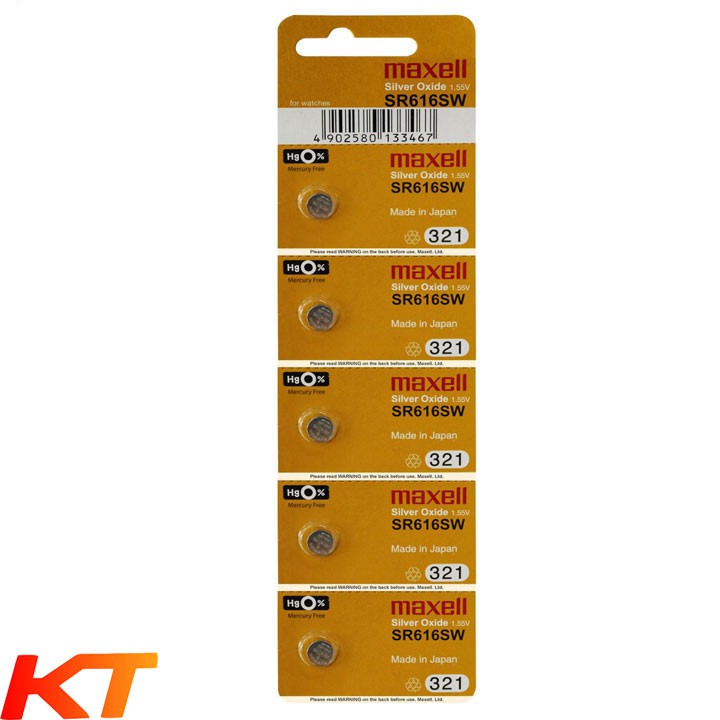 PIN SR616, SR616SW, 321 1.55V MAXELL PIN ĐỒNG HỒ.