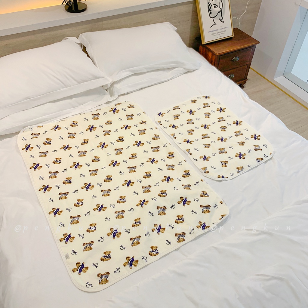 Tấm lót cotton chống rò rỉ họa tiết hoạt hình dễ thương 50*70cm