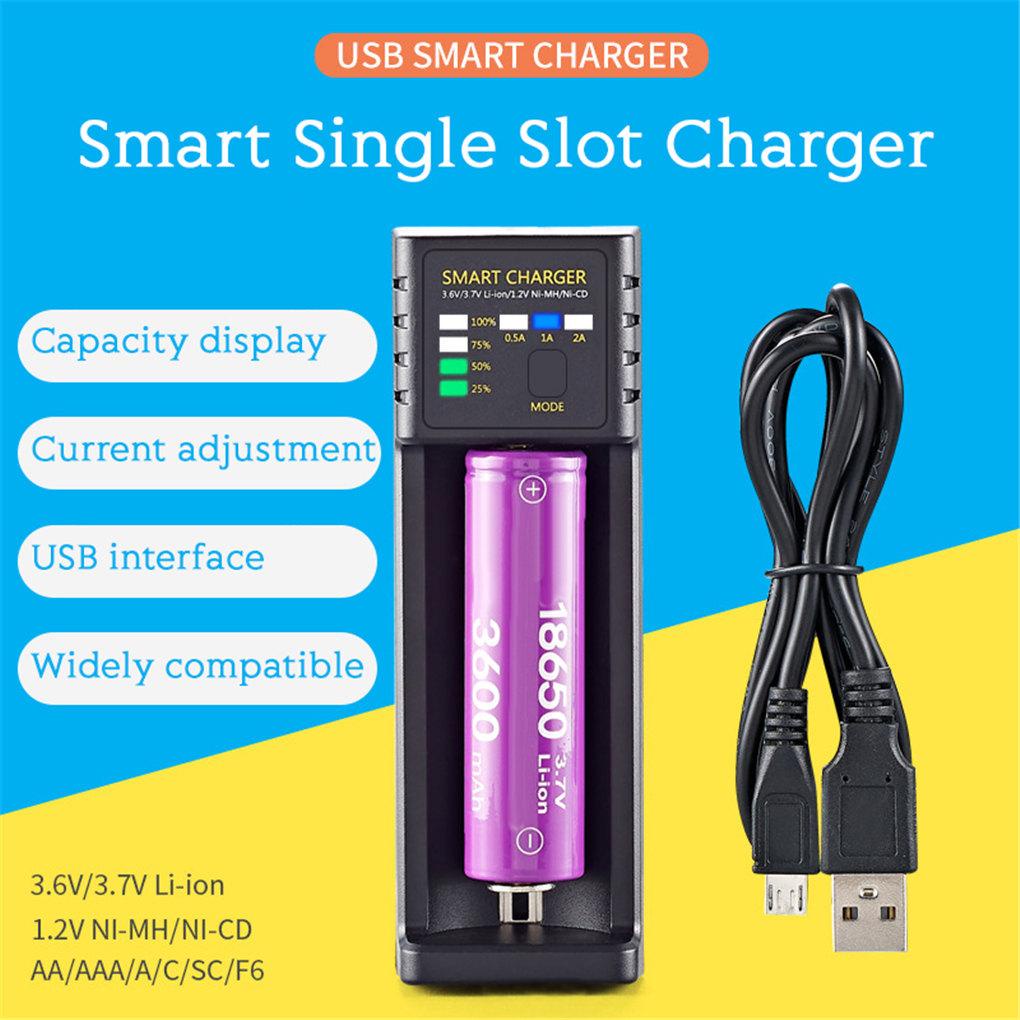Bộ Sạc Pin Lithium R Thông Minh Một Khe Cắm USB 18650