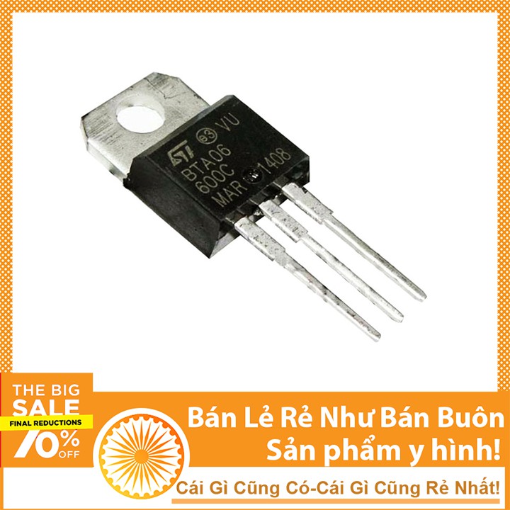 Sò công suất BTA06-600C 600V/6A TO-220