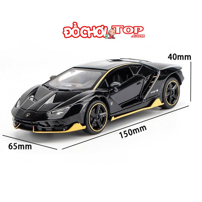 Xe mô hình giá rẻ Lamborghini-Miniauto 770-4 đen bóng tỉ lệ