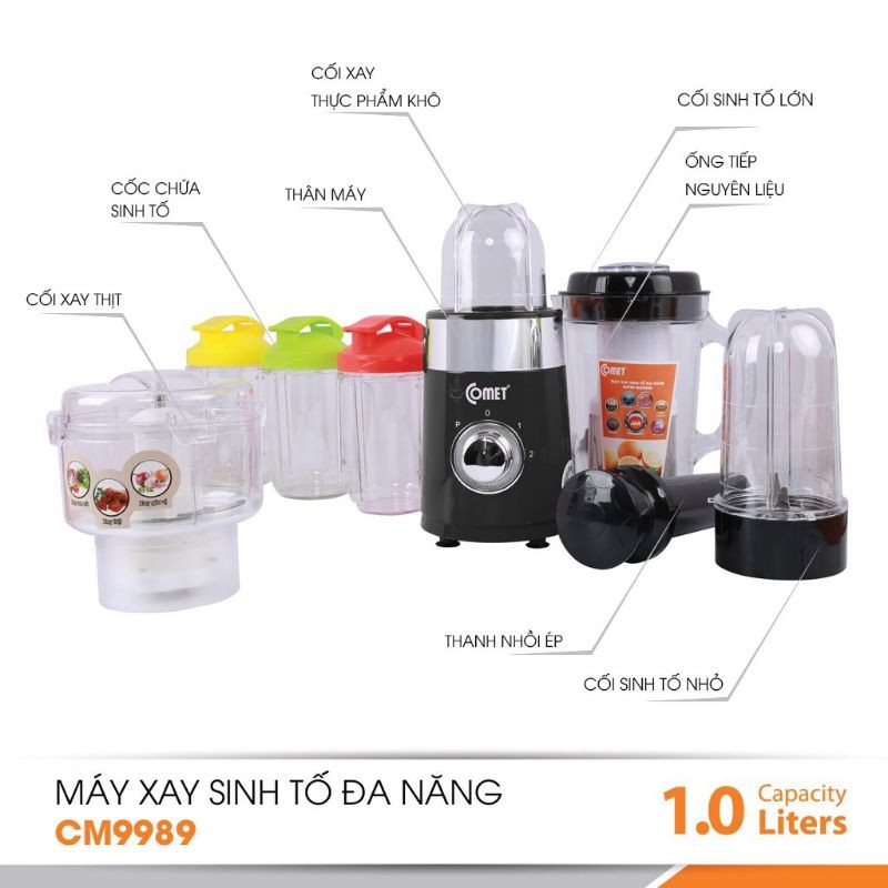 [Mã ELHA22 giảm 6% đơn 300K] Máy xay sinh tố Comet - CM9989