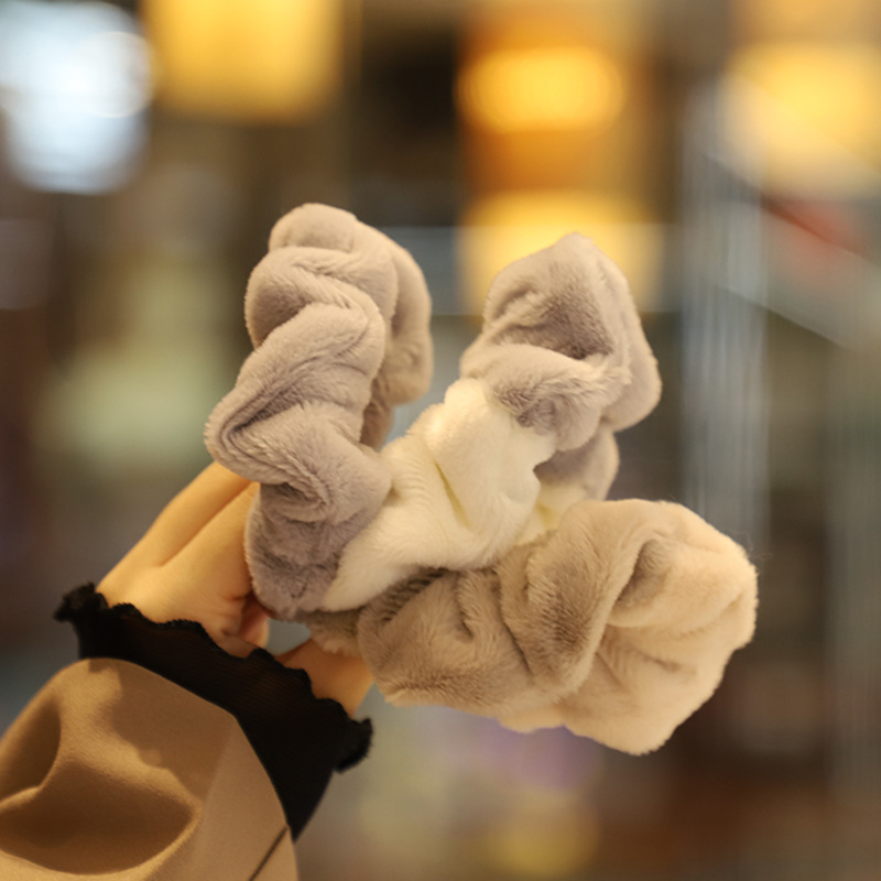 Dây Buộc Tóc Phối Lông Mềm Mại Thời Trang Cho Nữ