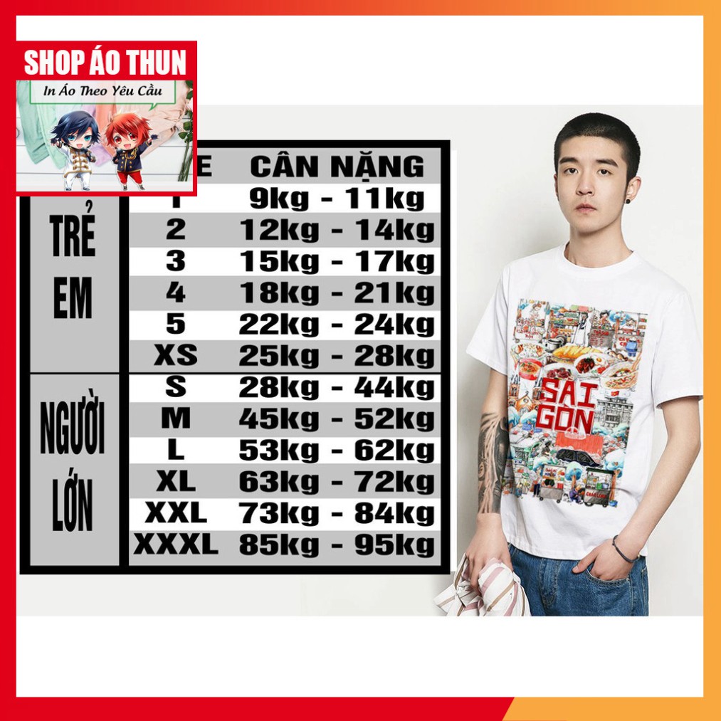 AN-TSHIRT2  Áo thun bán lẻ giá sỉ Team Sài Gòn Nam Nữ (Có size Trẻ Em) MỚI