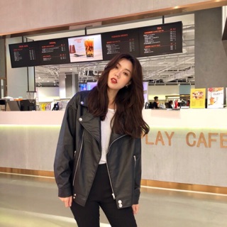 Áo khoác BIKER JACKET da siêu ngầu Ulzzang (ảnh thật)