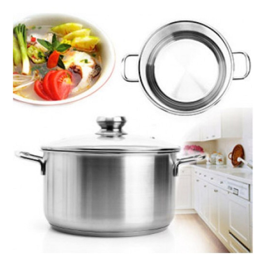 NỒI FIVESTAR INOX 16CM 3 ĐÁY NẮP KÍNH