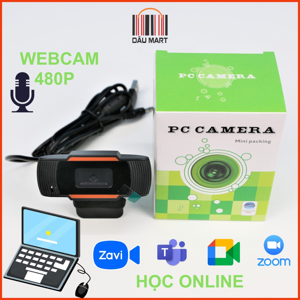 Webcam giá rẻ cho máy tính PC Laptop học Online 480P tích hợp Micore đàm thoại | WebRaoVat - webraovat.net.vn