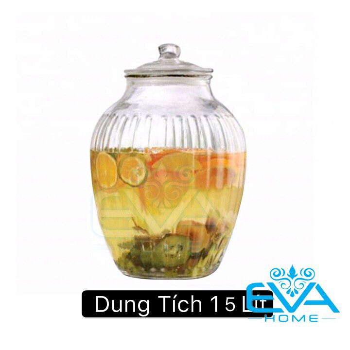 Bình Ngâm Rượu Thủy Tinh 217 15 Lít Có Van Và Không Van