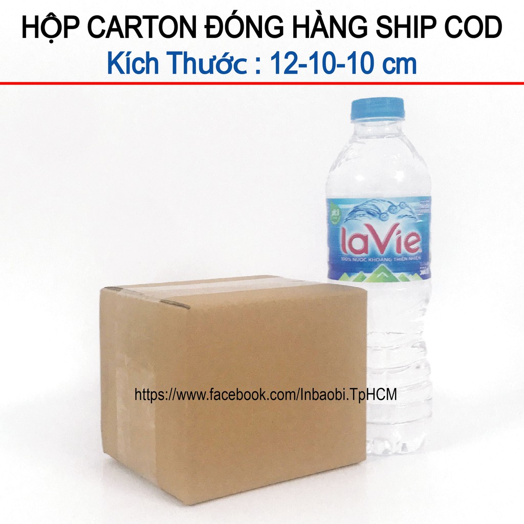 100 Hộp 12x10x10 cm, Hộp Carton 3 lớp đóng hàng chuẩn Ship COD (Green &amp; Blue Box, Thùng giấy - Hộp giấy giá rẻ)