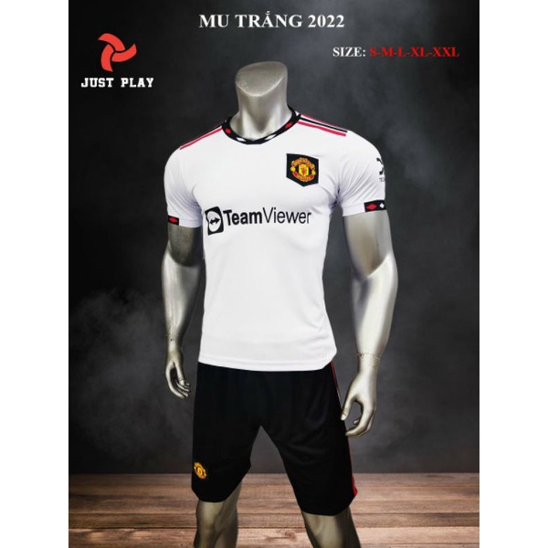 BỘ ĐỒ ĐÁ BANH REAL TRẮNG TAY DÀI MỚI 2023