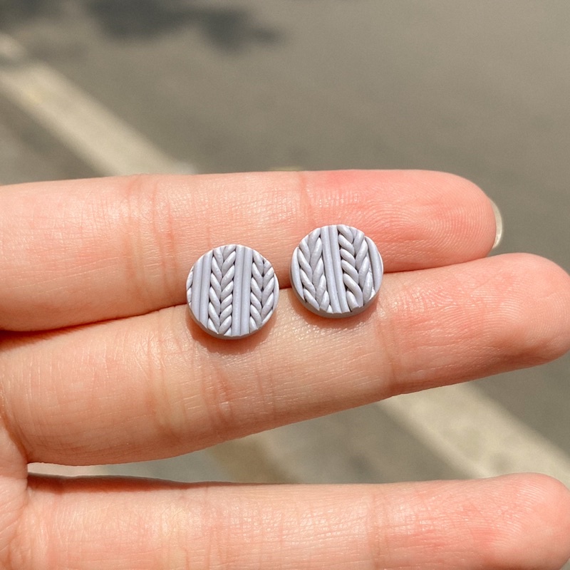 Khuyên tai nụ đất sét nung Polymer Clay