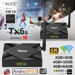 Đầu tivi TX6S Android 10.0 H616 6K 5G HDMI 2.1 kết nối Wifi Bluetooth