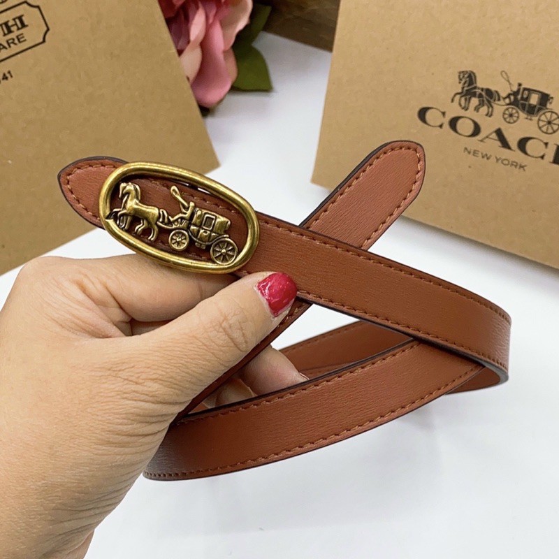 🆘RẺ NHẤT SHOPEE🆘 NỊT COACH DA THẬT LOGO NGỰA TO