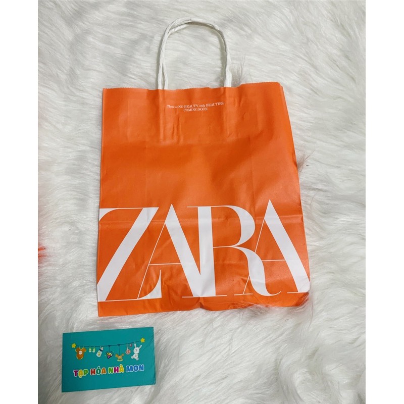 Túi giấy Zara chính hãng size S (22 x 25 cm) và XL(42 x 46cm)