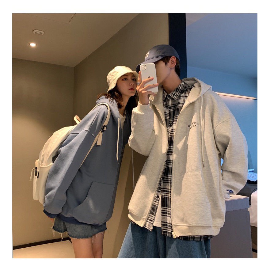 Áo khoác nam nữ form rộng ulzzang khoá kéo 3 màu có ảnh thật - Áo khoác unisex phong cách giá rẻ loại 1
