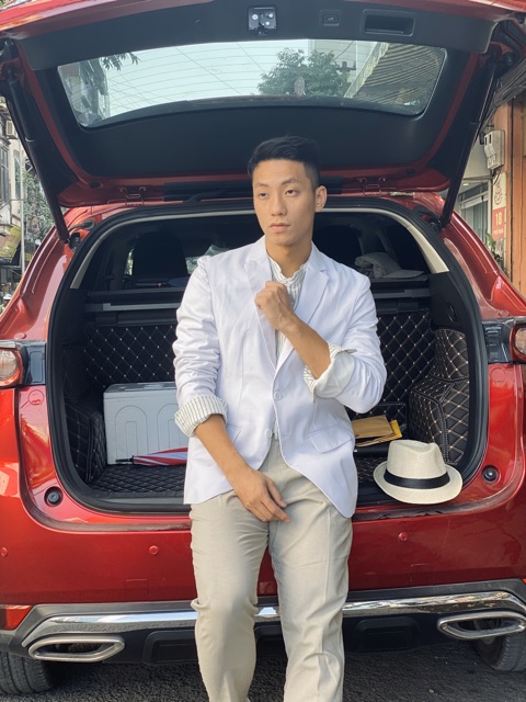 ÁO BLAZER LINEN XANH NAVI | BigBuy360 - bigbuy360.vn