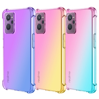 Ốp Điện Thoại Silicon Tpu Mềm Trong Suốt Màu Gradient Có Túi Khí Chống Sốc Cho Oppo Realme 9i 8i 8S 5G 9 8 PRO PLUS