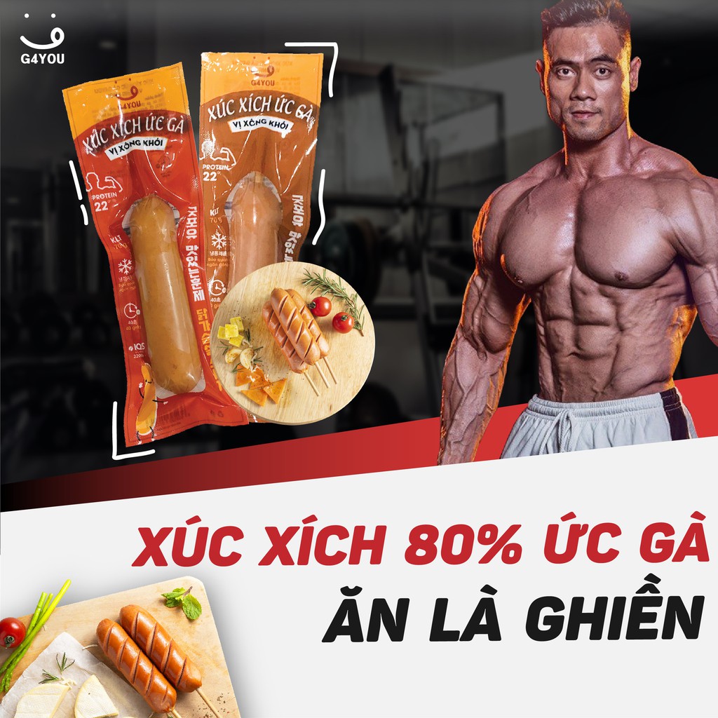 Xúc Xích Ức Gà G4You Vị Xông Khói 70G | BigBuy360 - bigbuy360.vn