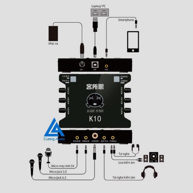 [Mã ELHACE giảm 4% đơn 300K] Soundcard thu âm k10