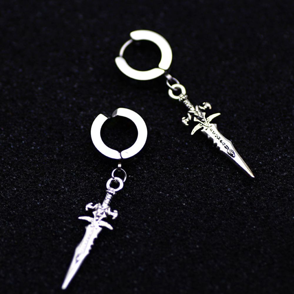 Khuyên tai thép titan không gỉ hình thánh giá cá tính cho nam và nữ