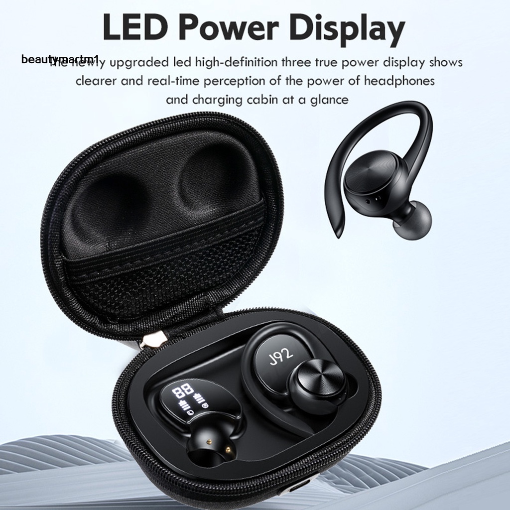Tai Nghe Không Dây Beautymartm1 J92 Kết Nối Bluetooth 5.0 Âm Thanh Nổi Có Đèn LED Chống Ồn Cho iPhone Android