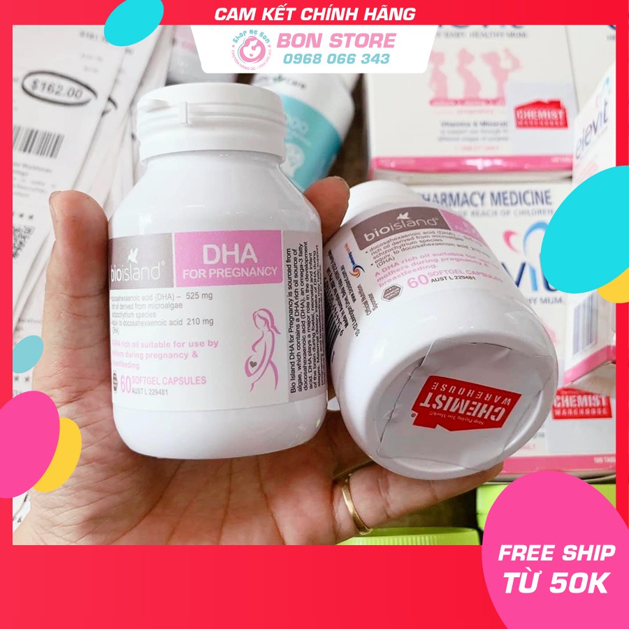 [TEM ĐỎ CHEMIST] DHA Bầu Biosland 60 viên (Date mới nhất) - Xuất xứ Úc