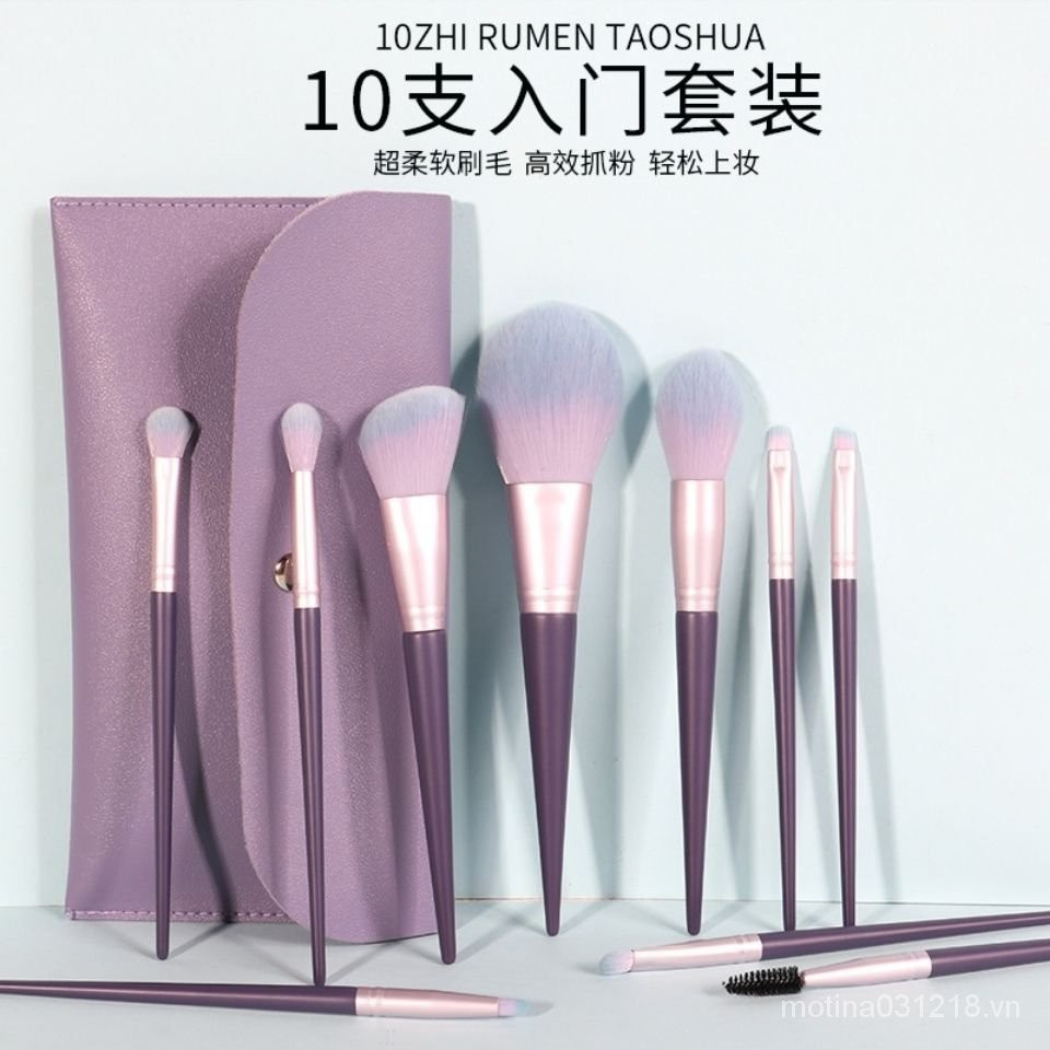 Bộ 10 cây cọ trang điểm siêu mềm chuyên dụng cho người mới bắt đầu