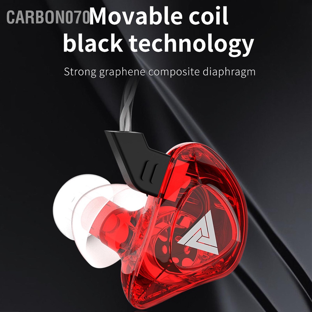 [Hàng HOT] Tai nghe nhét tai có dây QKZ CK5 âm thanh nổi HIFI Chống Ồn tích hợp micro khi tập chạy bộ thể thao【Carbon070】