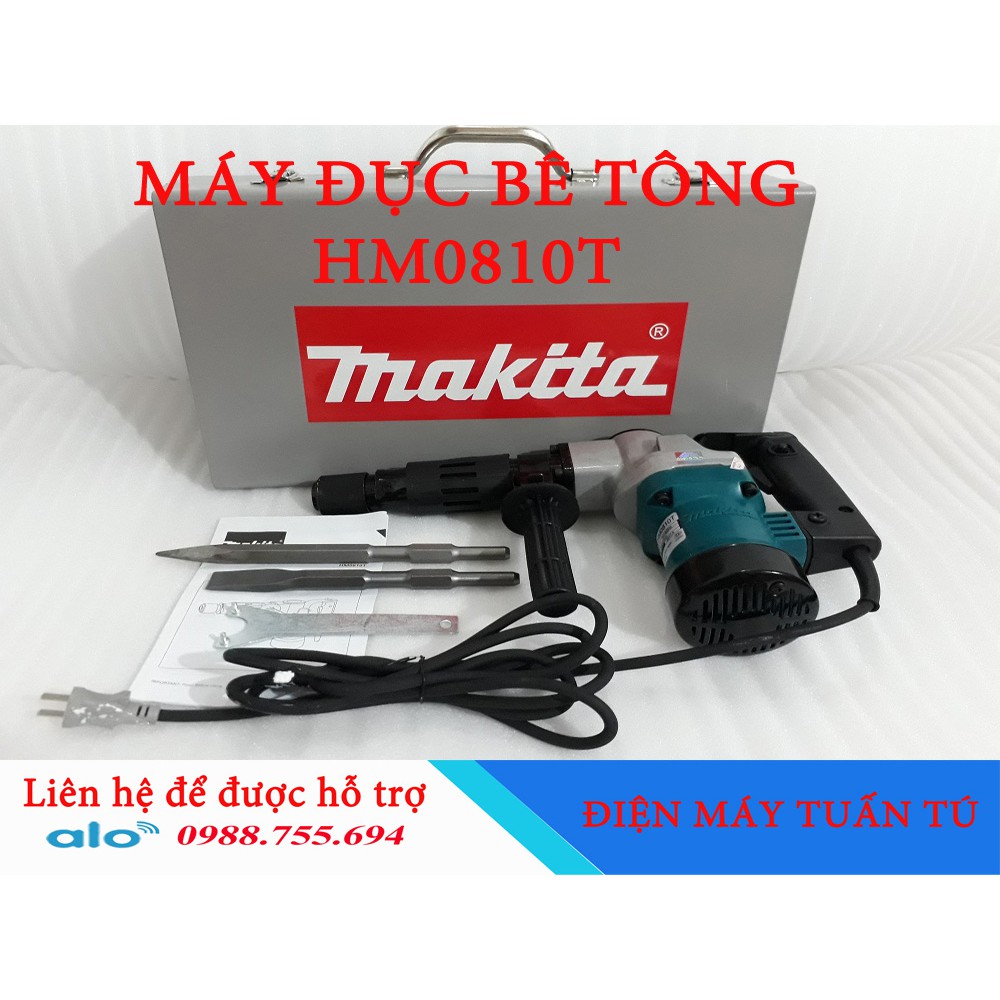 MÁY ĐỤC BÊ TÔNG MA.KI.TA-HM0810T 1200W Nhật Bản - 100% Dây đồng chịu nhiệt độ cao