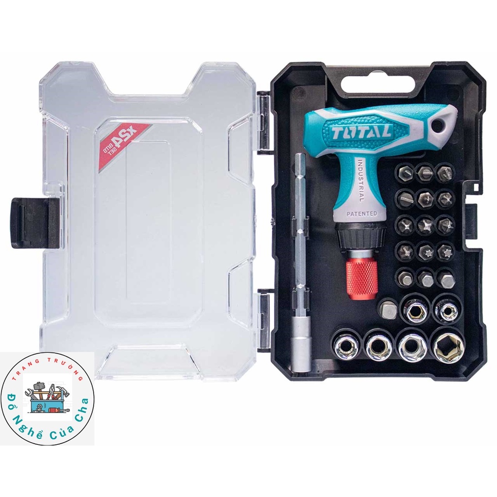 Bộ tua vít tự động 24 chi tiết TOTAL TACSD30186 tua vít đa năng thép CR-V