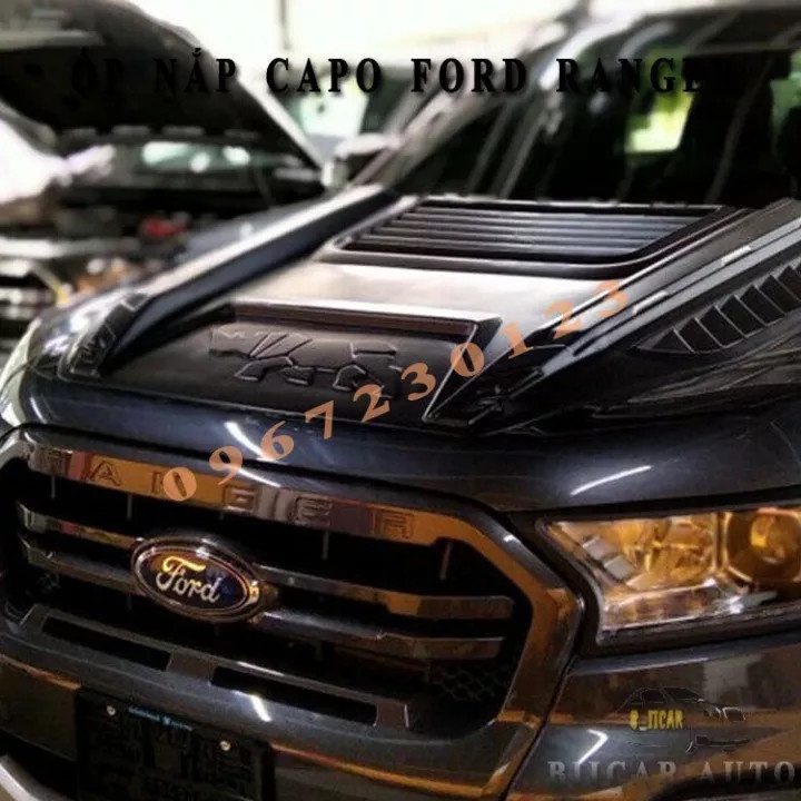 Ốp Capo FORD RANGER MẫuTê Giác - RHINO Cao Cấp Thái Lan
