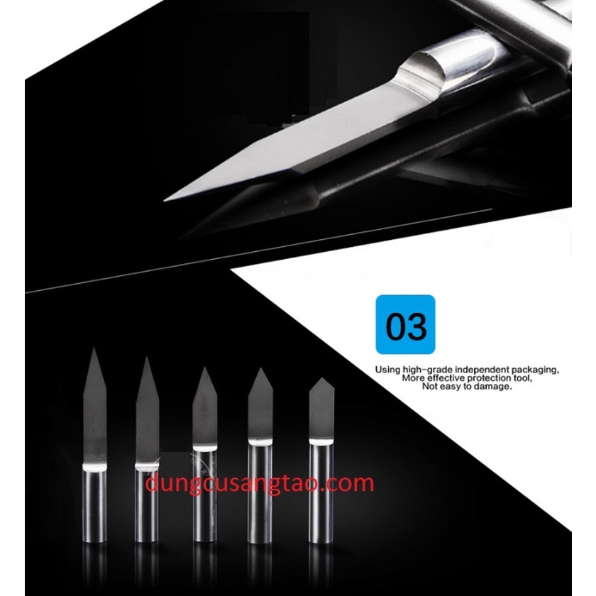 Dao CNC V6 wood khắc gỗ, nhựa cán 6mm