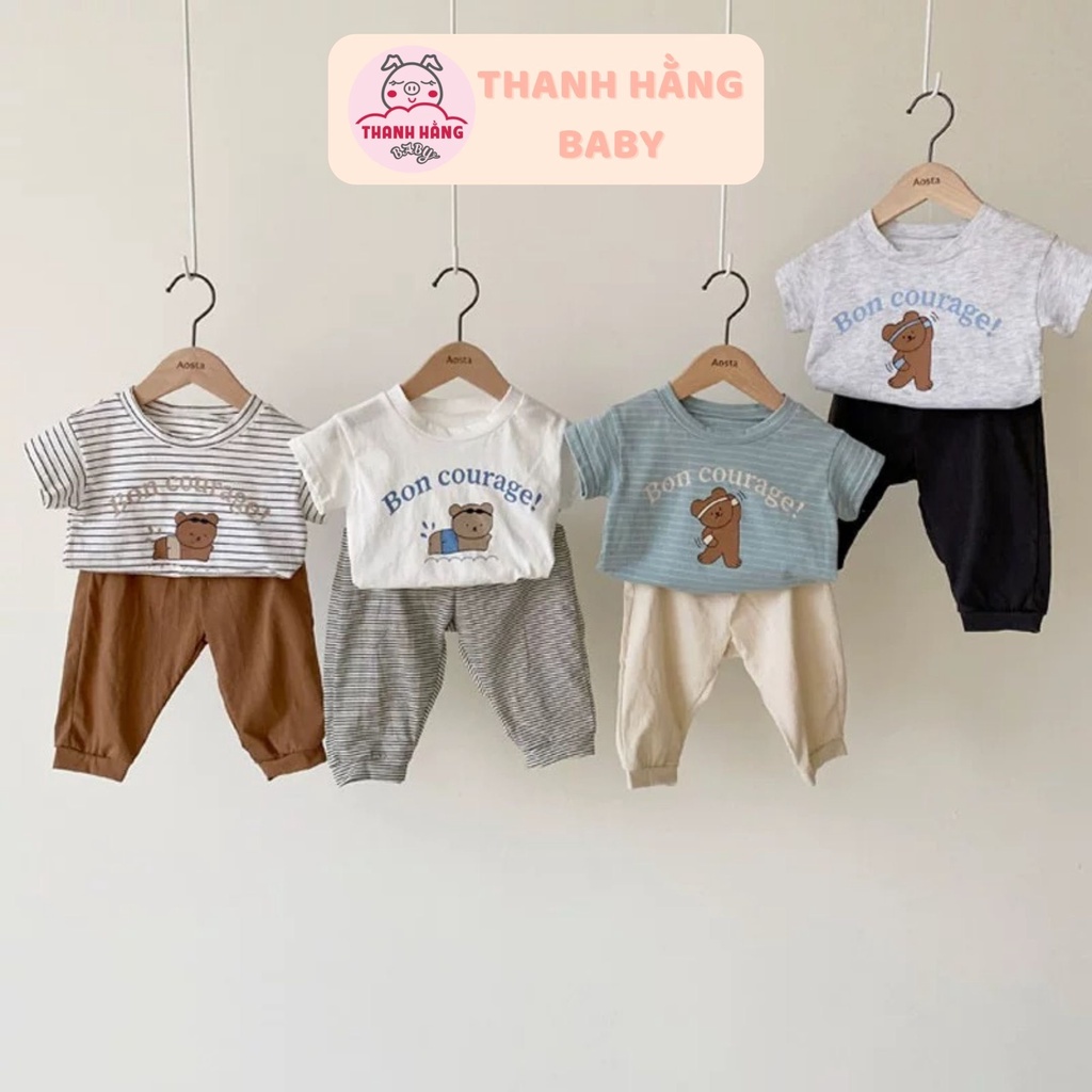 Áo phông cho bé, áo thun trẻ em cotton cho bé trai bé gái thanh hằng baby 7 - 15kg