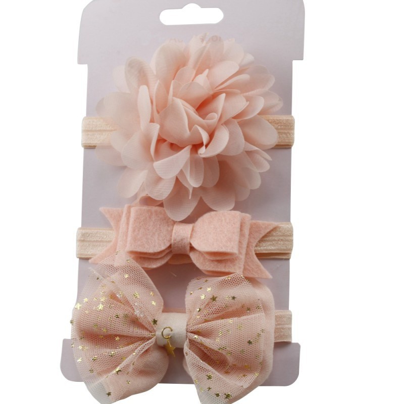 Set 3 băng đô nơ hoa xinh xắn thời trang cho bé gái