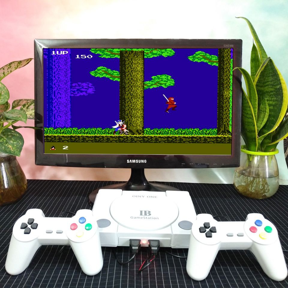 Máy Chơi Game 4 Nút HDMI 628 trò Nes+20 trò Ps1 , Máy chơi game cầm tay - Tay cầm (cổng kết nối HDMI)