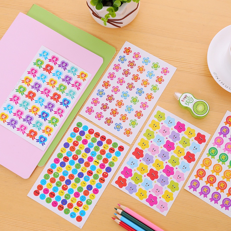 Set 10 tờ Sticker dán trang trí icon ngôi sao dễ thương STK01