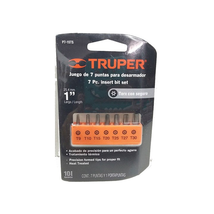 Vít đầu sao 7 chi tiết Truper - 17797 (P7-15TS)