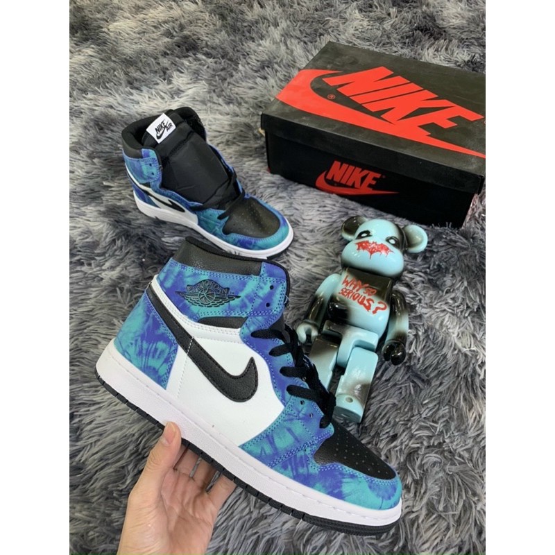 giày jordan xanh biển hoa văn hàng 1:1 chất lượng ( full box + freeship )